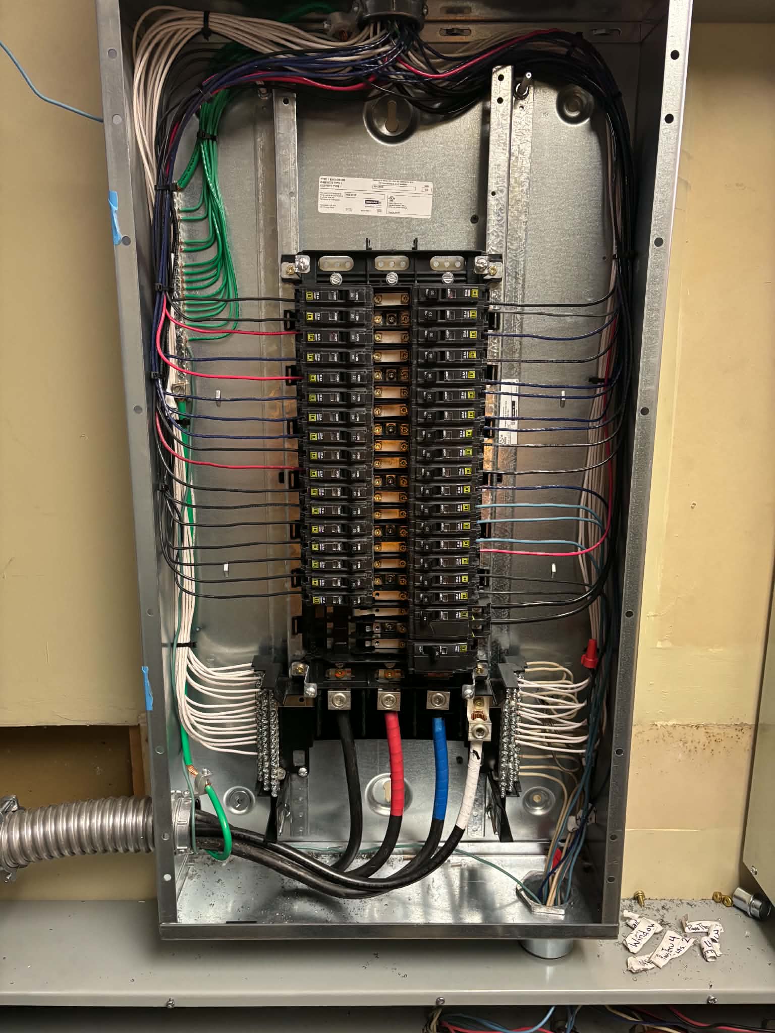 Panel work, clean and organized