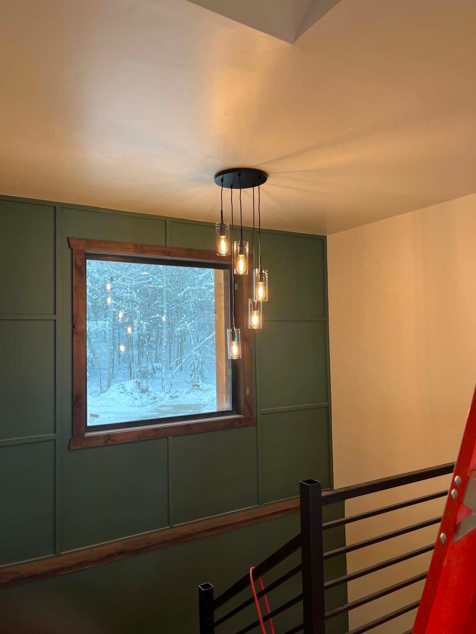 Stairway pendant cluster