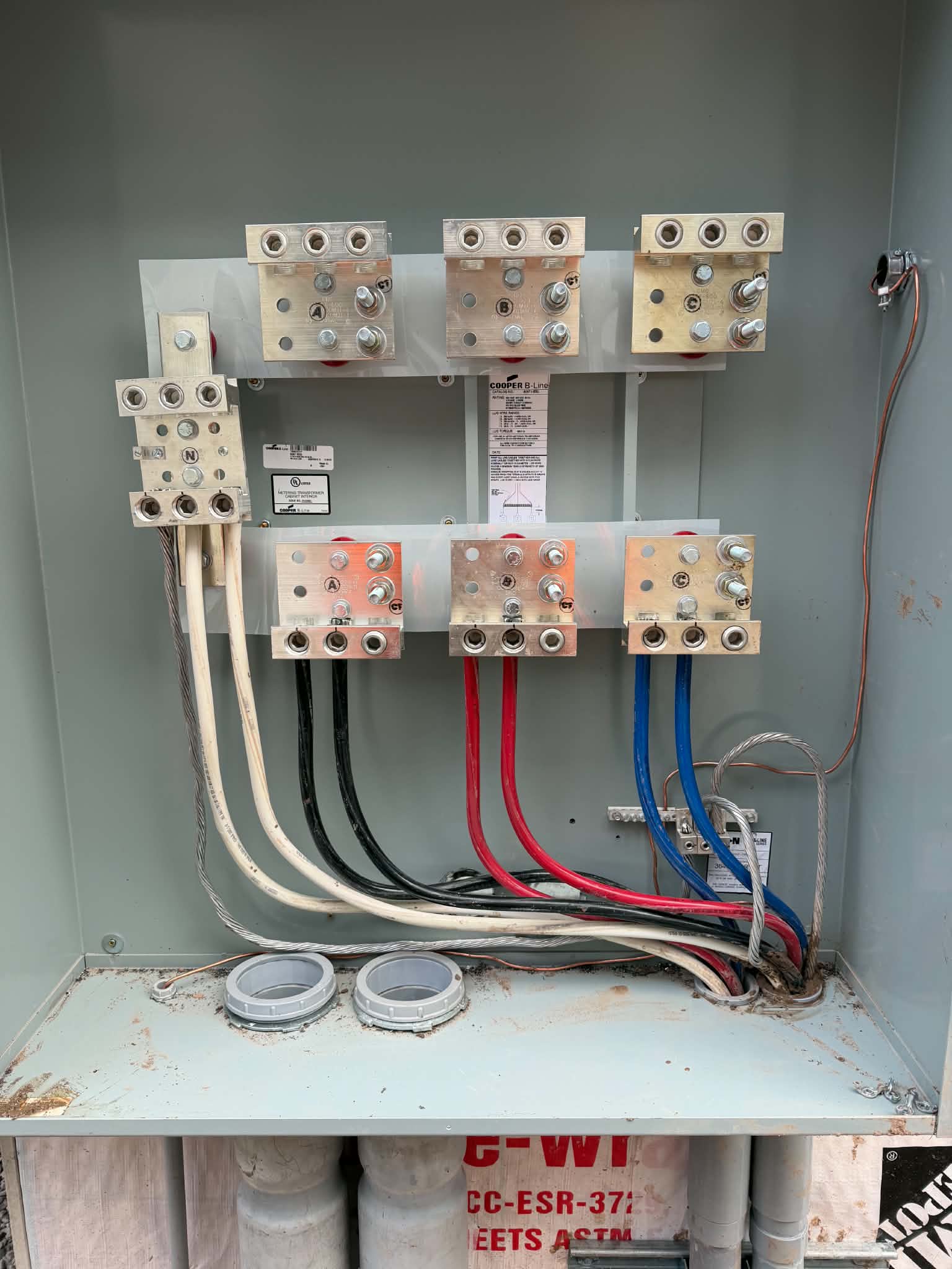 Commercial metering cabinet